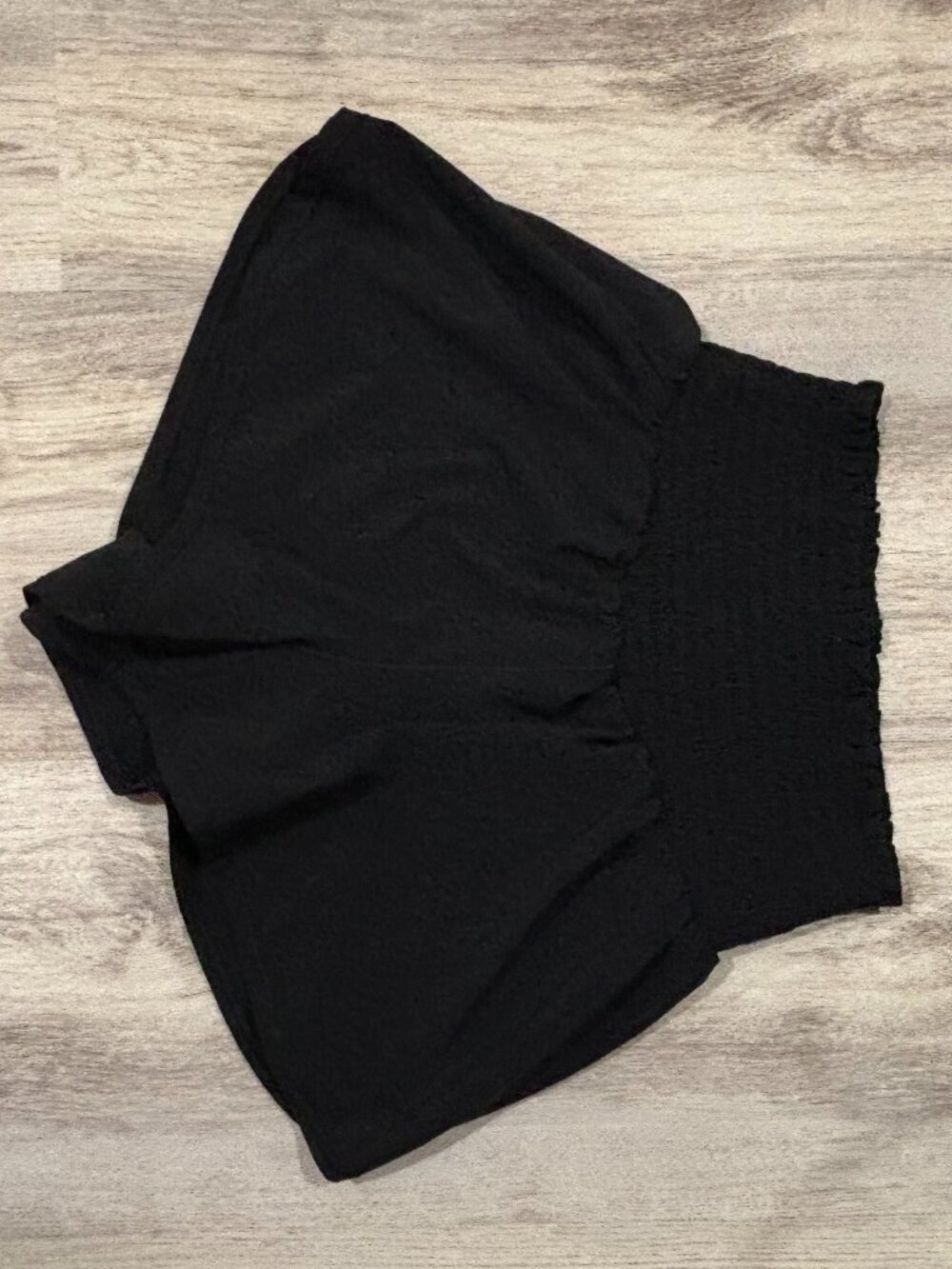 OFFLINE by Aerie Black Smocked High-Waisted Athletic Shorts Size S/P